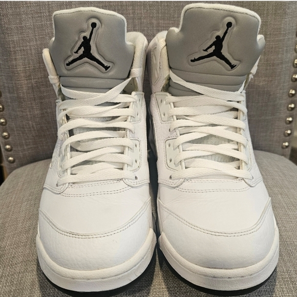 Air Jordan Men's 5 Retro 2015 White Metallic Size Size -- 10 - Picture 10 of 10